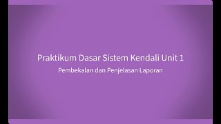 Praktikum Dasar Sistem Kendali DSK dengan Scilab Materi Pembekalan [upl. by Gael38]