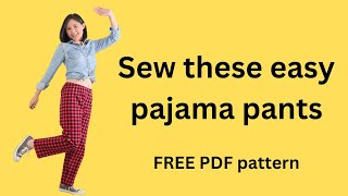 How to sew pajama pants  Sewing Tutorial  Wardrobe By Me [upl. by Frans136]