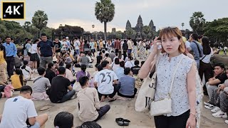 Amazing Site Walking Tour  Angkor Wat Temple Tourist Walk  Cambodia Trip 4K [upl. by Peace461]