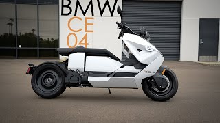 BMWs Funky Electric Scooter the CE 04  Futuristic Looks and Sounds [upl. by Darce]