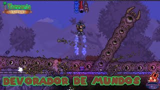 Como fazer uma boa arena para matar o Devorador de Mundos  Ep 22 Terraria Master Mode [upl. by Limemann]