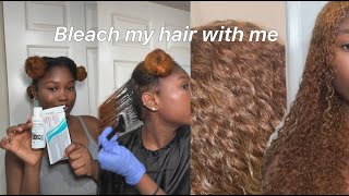 Bleach my hair with me to dye it pink  my bleaching tips for less breakage [upl. by Haywood]