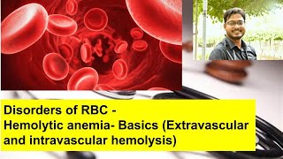 Hemolytic anemia Basics Extravascular and Intravascular hemolysis [upl. by Lebazi377]