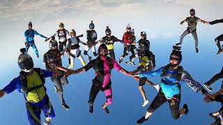 UAE Head Down formation record set at Skydive Dubai [upl. by Yssak]