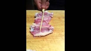 Yakitori skewer wing  secret to grill a chicken wing evenly [upl. by Ardell]