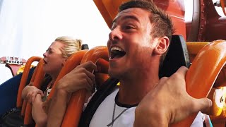 Olympian Tom Daley Braves Falcons Fury  Busch Gardens Tampa Bay [upl. by Jaal799]