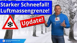 Starker Schneefall an Luftmassengrenze  das Update [upl. by Adgam498]