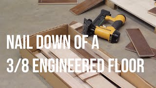 How to Nail Down an Engineered Wood Floor ReallyCheapFloorscom Install Series [upl. by Adis]