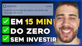 MONETIZZE COMO FAZER A PRIMEIRA VENDA EM 15 MINUTOS  Passo a Passo Dinheiro Online [upl. by Lahey935]