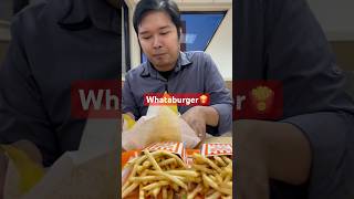 Whataburger Burger and Fries shorts short shortvideo burger fries food funny eating mukbang [upl. by Byrn]