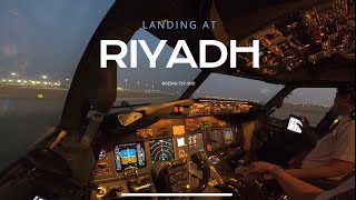 LANDING RIYADH  SAUDI ARABIA  BOEING 737 900 [upl. by Fielding485]