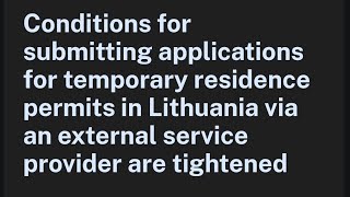 Lithuania TRP latest update Slovakia National D Visa Georgia work visa Schengen Visa 2024 [upl. by Eentirb]