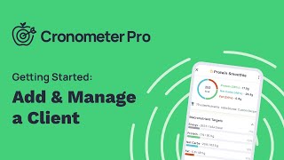 How To Add amp Manage A Client On Cronometer Pro [upl. by Dragde]