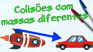 Colisões Elástica com Massas Diferentes [upl. by Mordecai]