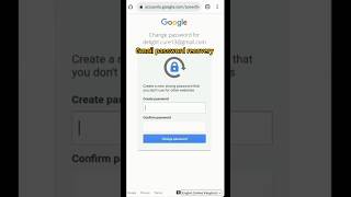 gmail password recovery  gmail password forgot shorts gmail [upl. by Yadahs]