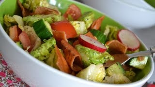 Fattouche salade libanaisefattoush saladطريقة عمل فتوش لبناني أصليالفتوش بأسهل طريقة واطيب مذاق [upl. by Hachmann]