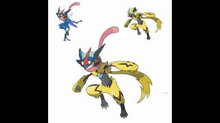 Pokemon Fusion 23 AshGreninja  Zeraora art shorts pokemonfusion colorNsketch [upl. by Noslen]