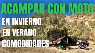 Acampar con moto con comodidades en invierno verano y concentraciones invernales [upl. by Aisercal]