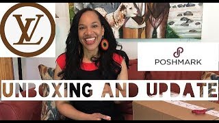 POSHMARK UPDATE  LV SAUMUR 35 UNBOXING [upl. by Orbadiah]