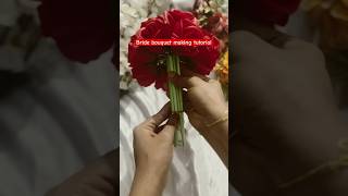 Bride bouquet making video simplework shortvideo viralvideo shorts [upl. by Lona]