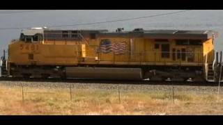 HD UP 5347 Freight Train in the Columbia River Gorge [upl. by Smoht]