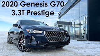 2020 Genesis G70 33T Prestige Walkaround Interior and Exterior Details [upl. by Siravat]