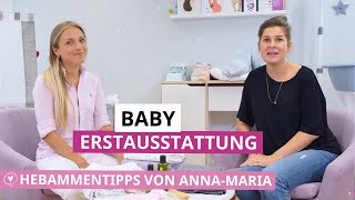 Baby Erstausstattung ♥️ Hebammentipps von AnnaMaria  Babyartikelde [upl. by Hennie]