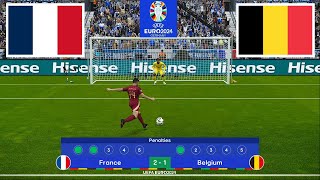 France vs Belgium ● Penalty Shootout  Round of 16  UEFA Euro 2024 [upl. by Blakelee]