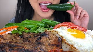 ASMR VIETNAMESE GRILLED PORK CHOP RICE PLATTER Cơm Tấm  Spicy Peppers amp Veggies  ASMR Phan [upl. by Yojenitsirk]