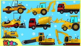 Learning Construction Vehicles  Excavators  Truck Videos for Children  Little Kids TV [upl. by Devonna]