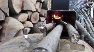 Fire up my Rocket Stove using a ferrocerium rod [upl. by Mcbride232]