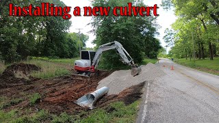 Installing A New Culvert Pipe [upl. by Coleman]