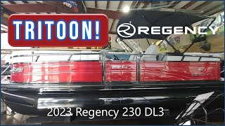 NEW 2023 REGENCY 230 DL3 TRITOON [upl. by Fotinas878]