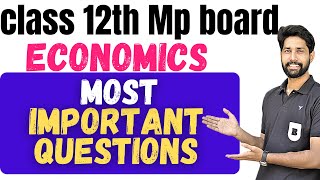 mp board class12 economics important question 2024 [upl. by Jaella]