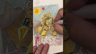 Space Marines drawing fun part 2 [upl. by Lizette]