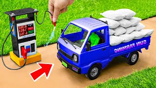 diy mini truck for transporting rice to animal feed – exciting science project [upl. by Aninaig]