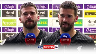 Emotional Alisson reacts to scoring injury time winner against West Brom [upl. by Naillig143]