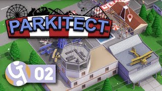 🎡 Chanute Airfield  Lets Play Parkitect Ep 02 [upl. by Nahtanod132]