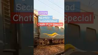 07029 Agartala  Secunderabad Chath Puja Special Train trainlover trainvideo shorts india usa [upl. by Burke]