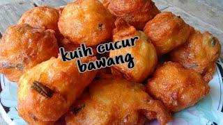 Kuih cucur bawang  jeput bawang lembut gebu tak serap minyak [upl. by Notfilc]