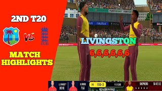 WEST INDIES vs ENGLAND 2ND T20 MATCH HIGHLIGHTS  RC SWIPE [upl. by Manthei]