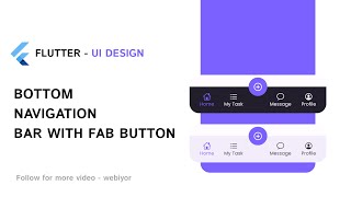 Flutter 2024 How to Customize Bottom Navigation Bar with FAB Button [upl. by Lanos]