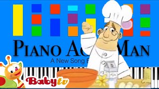 BabyTV  The Bakers Song Slow EASY Medium 4K Piano Tutorial [upl. by Constancia]