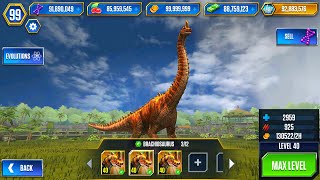 NEW OPEN UNLOCK BRACHIOSAURUS X3 LEVEL 40 JURASSIC WORLD [upl. by Aytak384]