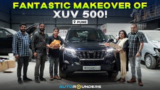 Mahindra XUV 500 Transformation  Azuritschwarz Metallic shade 📍Autorounders [upl. by Adnarrim353]