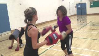 Boxfit Boxercise Boxing class in Farnham Surrey [upl. by Kenleigh]