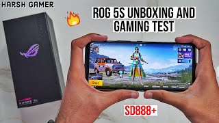 ROG 5s Unboxing and Gaming Test  SD888 🔥 [upl. by Abisia]