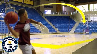 Longest Ever Basketball Shot  Guinness World Records [upl. by Eatnuahc665]