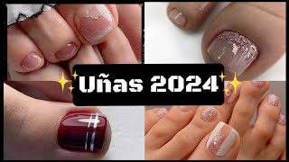 UÑAS PARA PIES 2024 diseñosdeuñas uñas2023 diseñosdeuñaspies tendenciaenuñas [upl. by Amiaj]