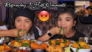 Nepali Mukbang Dal Bhat TarkariPork With Rayo SaagReply To My Haters 😠Last Video With Sushila 😢 [upl. by Elockin]